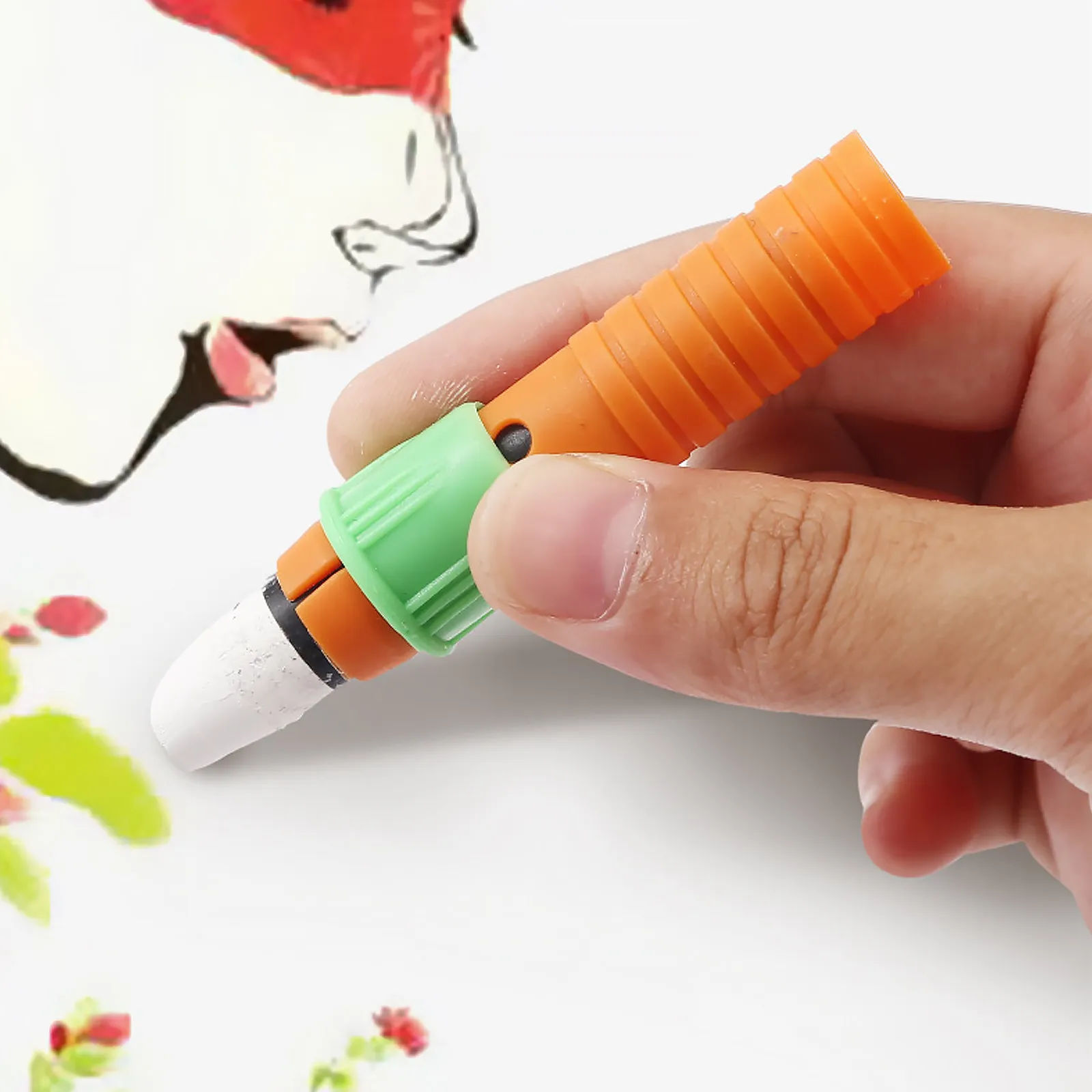 

15Pcs Drawing Crayon Extender Oil Painting Stick Holder Secure Grip Short Crayon Reusable Art Tool for School Projects