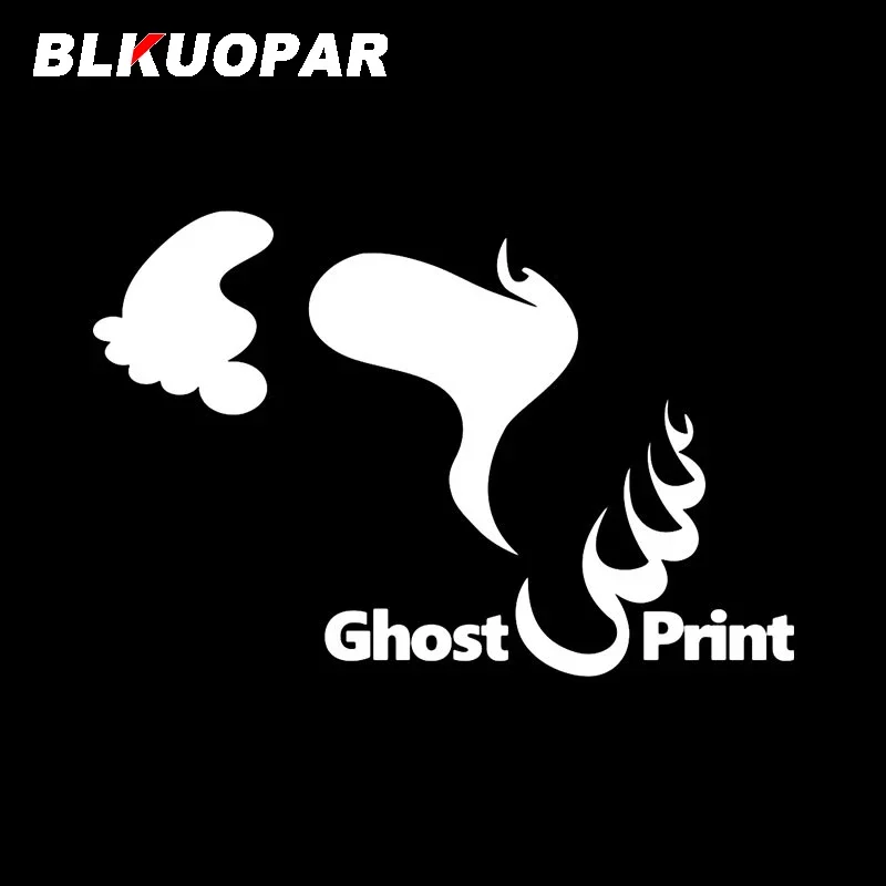 Blkuopar adesivo de carro com estampa fantasma, personalidade à prova de arranhões, protetor solar da moda, decalques criativos, acessórios engraçados para carro van