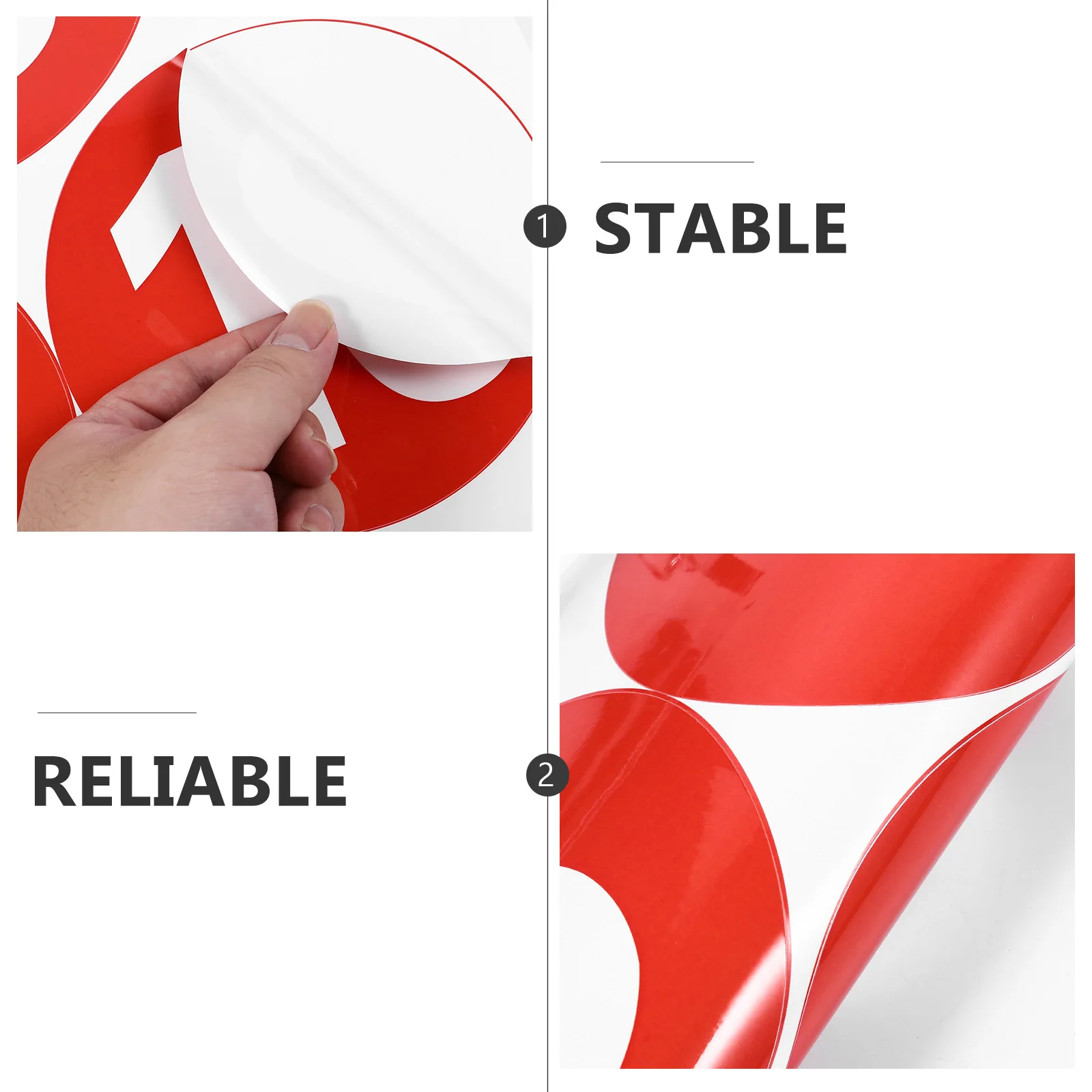 

2 Sheets Waterproof PVC Round Serial Number Stickers Self-Adhesive Removable for DIY Craft Home Decoration