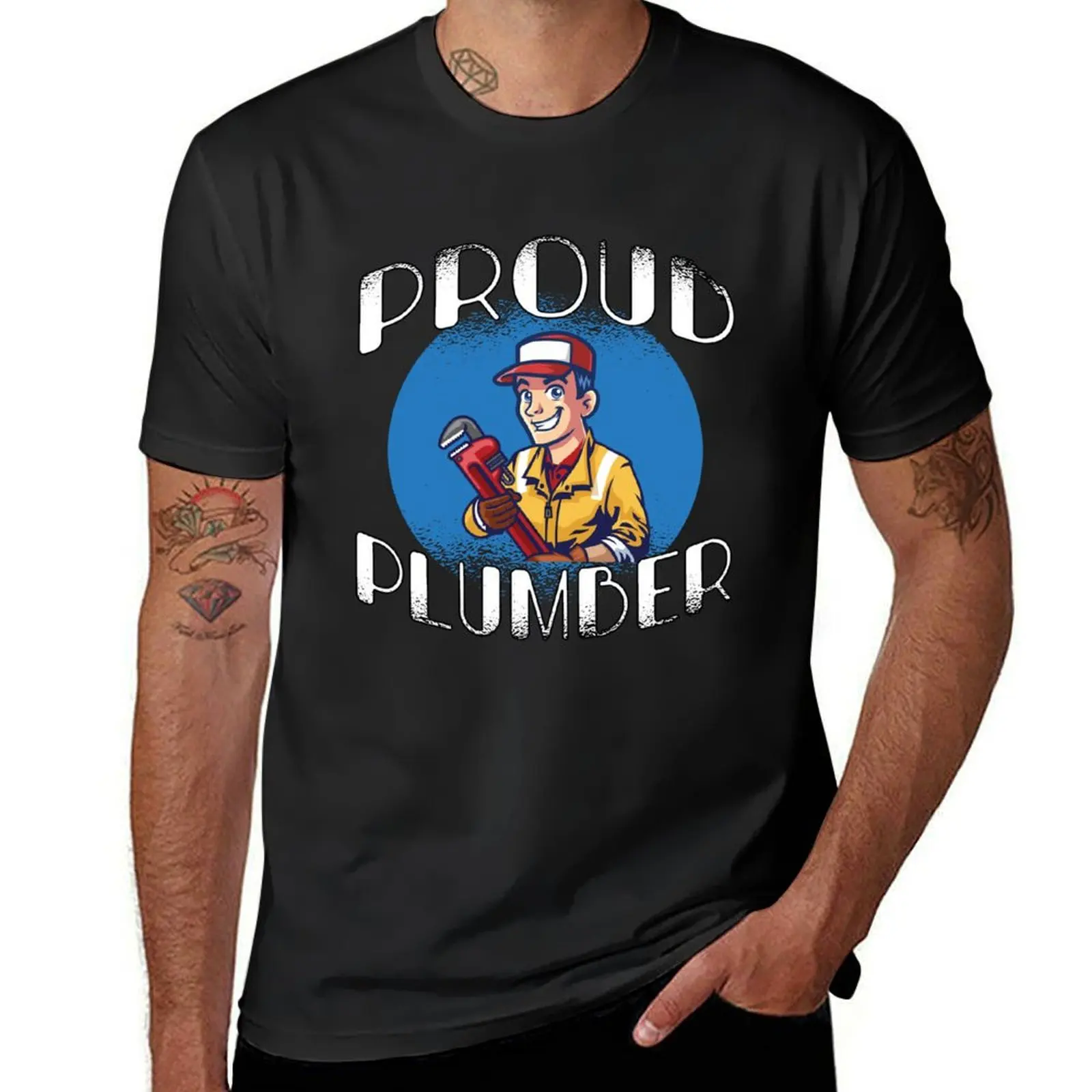 Occupation Plumber Proud Plumber Skilled Plumbers Plumbing T-Shirt blanks funnys plain black t shirts men