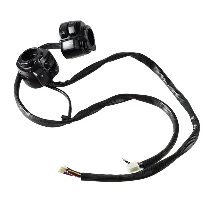 Efficientt-1Inch Handlebar Control Switch + Wiring Harness For Dyna FXDF FXDWG Softail