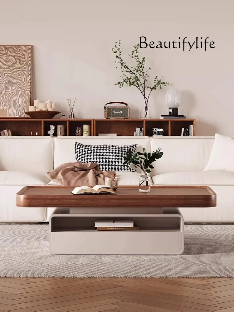 

Nordic Style Solid Wood Modern Minimalist Rectangular Tea Table