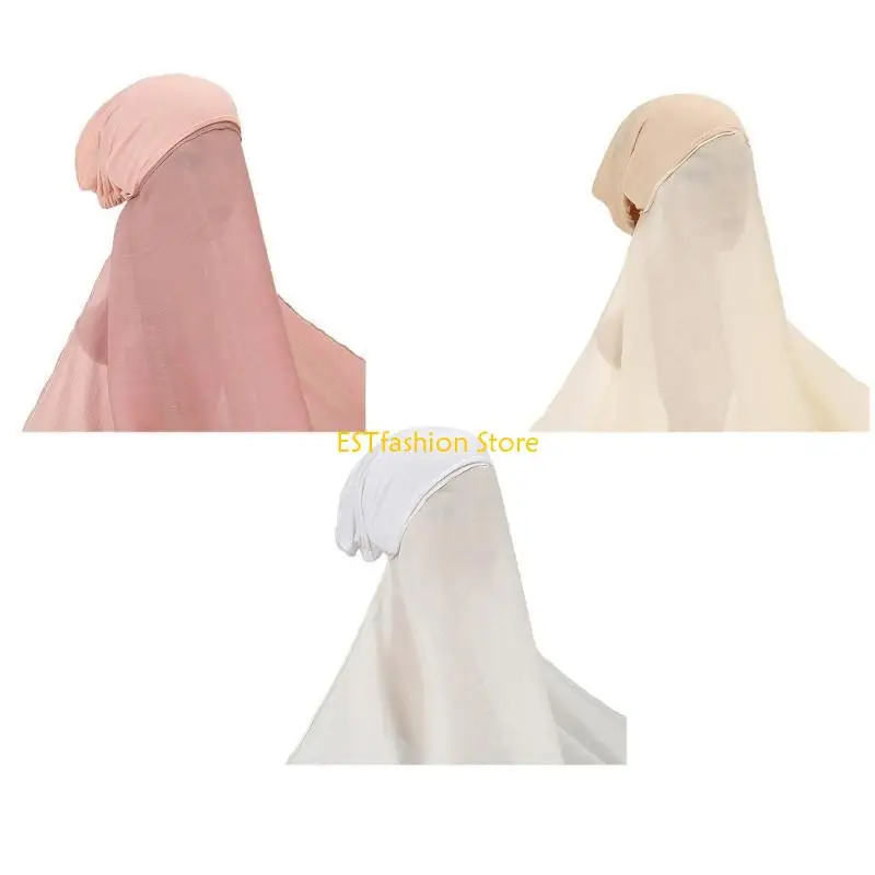 Y5GC Women Muslims Church Headpiece Embroidered Catholicism Headscarf Mantilla Scarf
