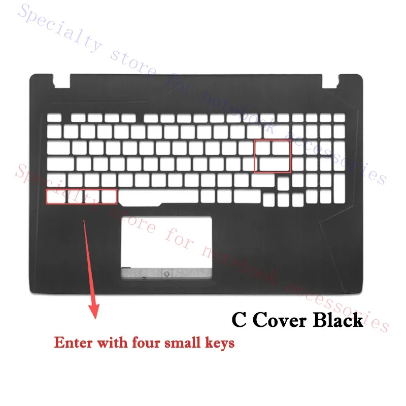 For  FZ53 FX53 KX53 GL553 FX553 ZX553 Metal Laptop LCD Back Cover Front Bezel Palmrest Bottom Case Hinge Replace Cover shell