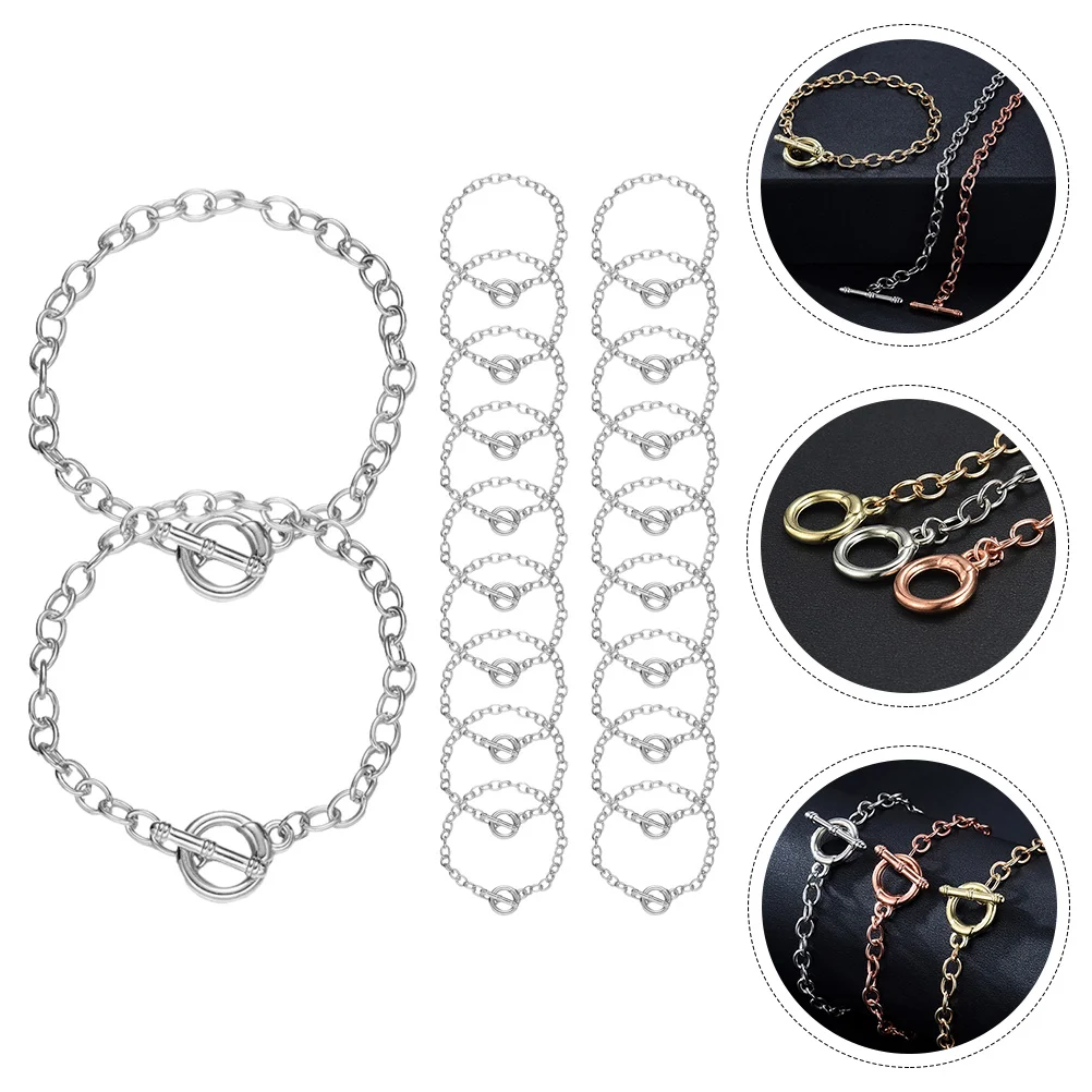 

20 Pcs Bracelet Charms Bulk Clasp Chain European and American Jewelry Chains Woman