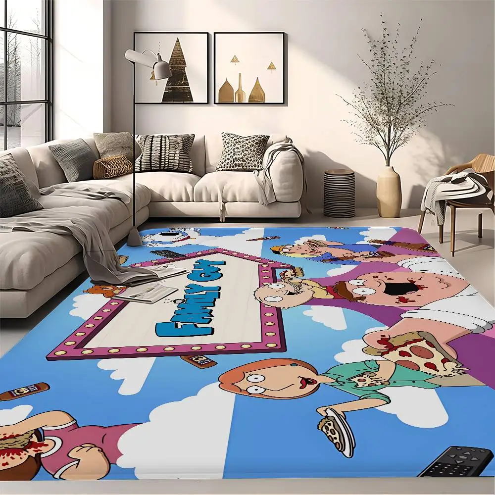 F-Family Cartoon G-Guy Kitchen Mat Nordic Style Bedroom Living Room Doormat Home Balcony Anti-Slip Welcome Rug