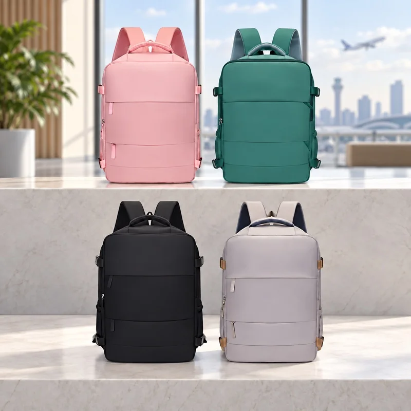 Spacious Wear-Resistant Travel Backpack, Carry-On Daypack for Business, Weekend Trips and Daily Commute