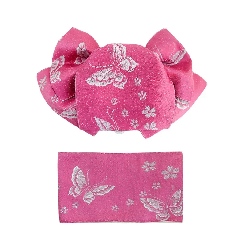 Stylized Bowknot Waistband Pink Butterfly Belt Kimono Yukata Accessories