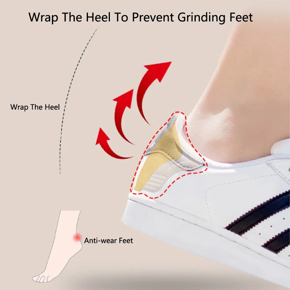 2PC 깔창 스팟 신발 여성 남성 통증 완화 발 패드 발 뒤꿈치 스티커 신발 조절 가능한 크기 미끄럼 방지 인서트 발 뒤꿈치 보호대