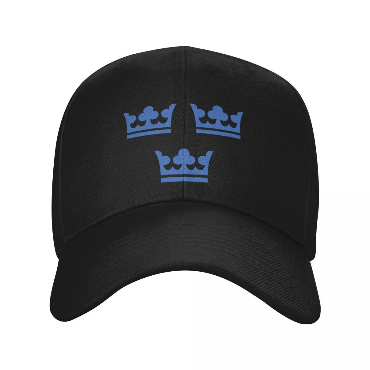 Three Crowns, the Coat of Arms of Sweden, Blue Print (Sveriges Tre Kronor) Baseball Cap Streetwear |-F-| Hats Woman Men's