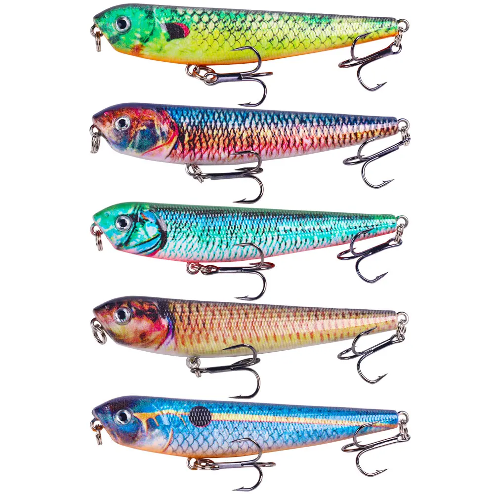 Pencil Fishing Lure Oberflächenköder 3D-Druck Künstliche Wobbler 90mm 9.5g Oberflächenköder „Walk The Dog“ Künstlicher Swimbait für Barsch