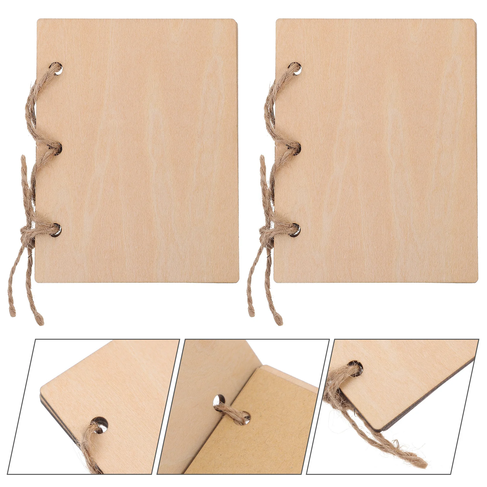 

2Pcs His and Hers Wooden Wedding Vow Books Blank Notebooks Wedding Day Vows Book Romantic Keepsake Photo Prop Gift