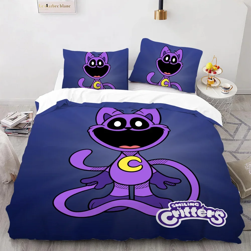 Anime Cartoon Comforter Bedding Sets S-Smiling Critters Horror Game CATNAP DOGDAY Duvet Cover For Bedroom King Size Bed Linen