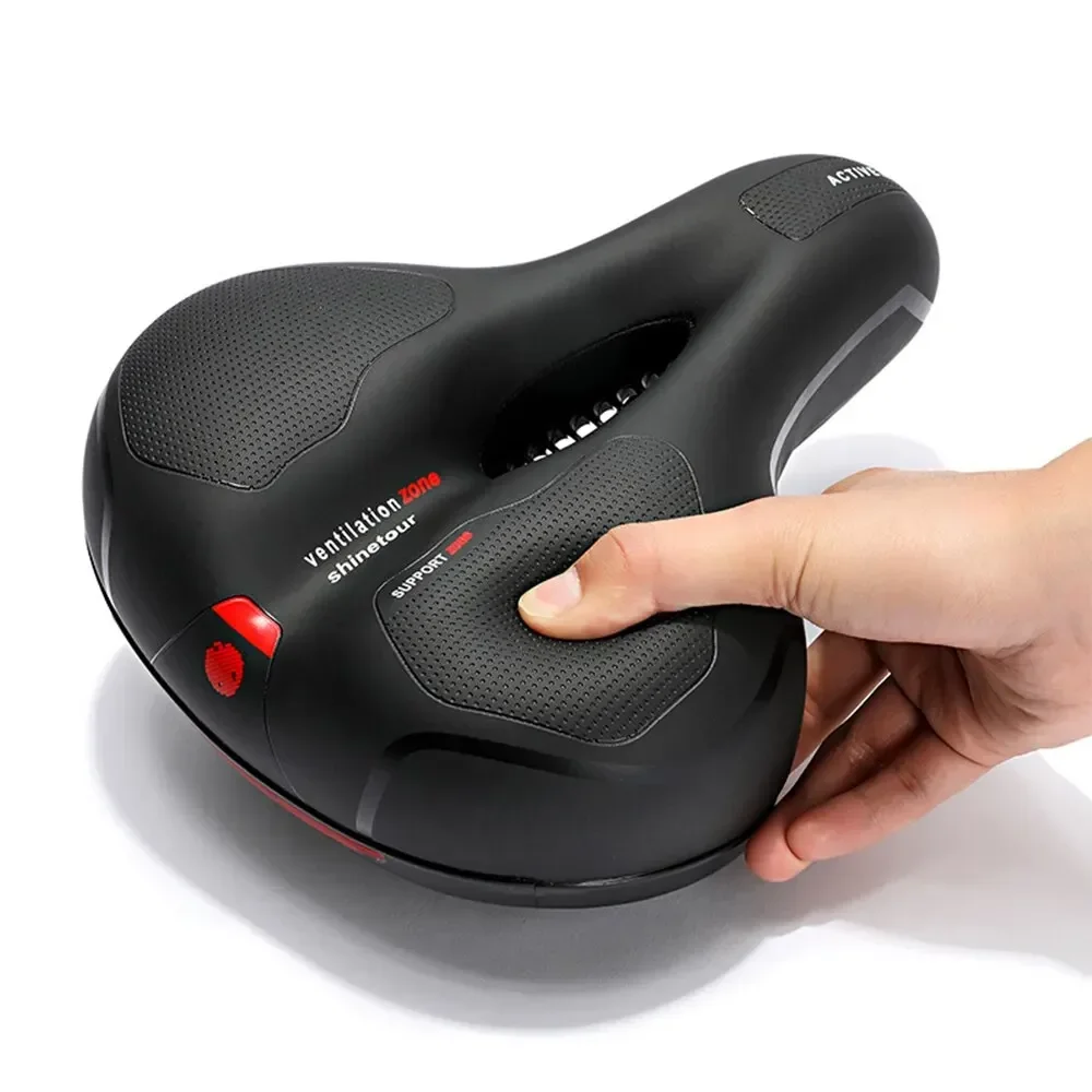 AliExpress NONE Reflective Shock Absorbing Hollow Bike Saddle MTB Bicycle Seat Breathable Rainproof Cycling Road Mountain Cycling Accessory
