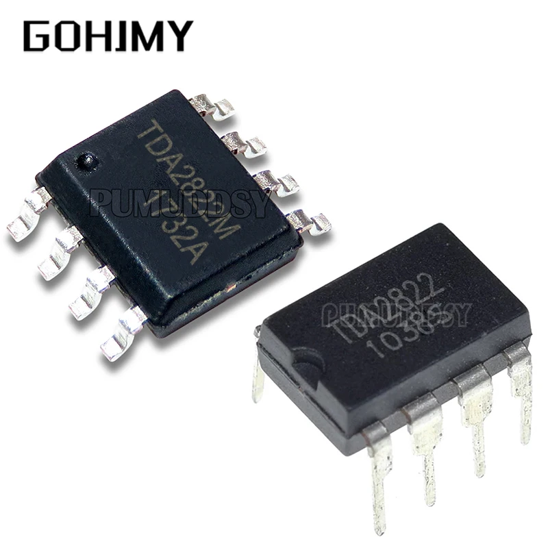 AMPLIFICADOR DE POTENCIA Dual de bajo voltaje, 10 piezas, TDA2822M DIP8 SOP8 TDA2822 SOP DIP 2822m DIP-8 SOP-8 IC cada 5 piezas (SOP + DIP)