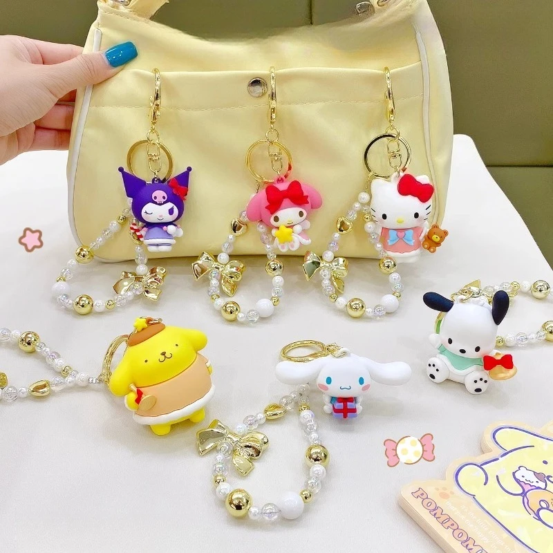 

Sanrio Hello Kitty Kawaii Little Angel Series Cinnamoroll Cartoon Anime Peripheral Doll Keychain Pendant Backpack Ornament Gifts