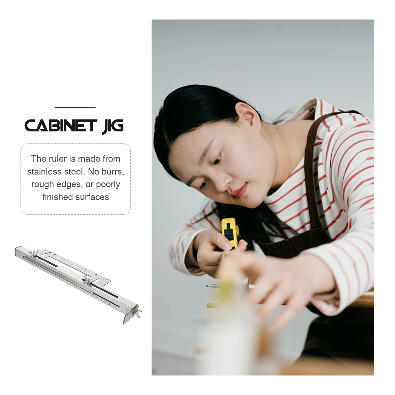 

Stainless Steel Jig Drill Template Punch Locator Installation Installation H les Tool Tool for Drawers Cupboards Door H les