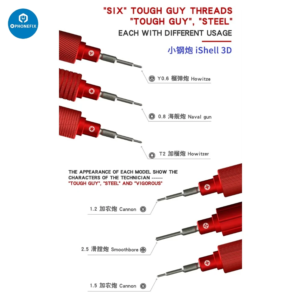 MECHANIC IShell 3D Screwdriver Precision Magnetic Non-Slip Disassemble Toolkit Device for IPhone Samsung Repair Hand Tool Set