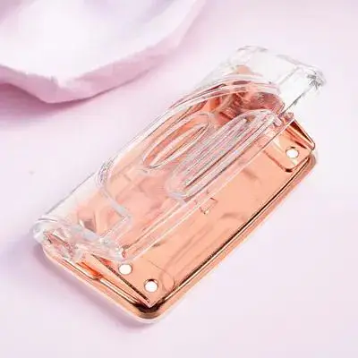 

Rose Gold 2-Hole Puncher for Paper Cardboard Double Hole Office Accessory Portable Compact DIY Handicraft