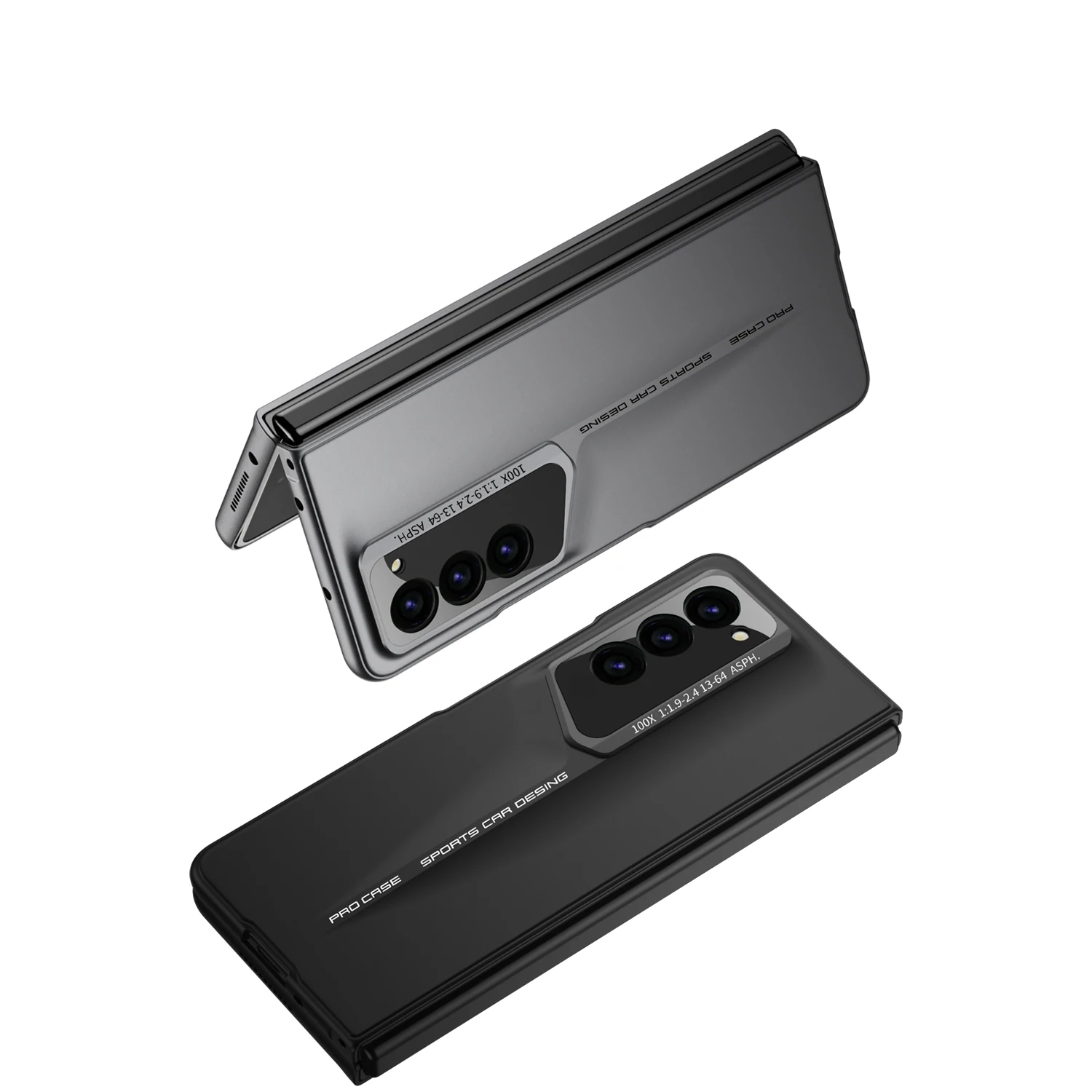 Luxury Hard PC Fold Phone Case For Samsung Galaxy 5 Galaxy Z Fold 4 Skin Feel Hard With Screen Glass Film Shockproof Phone Cover