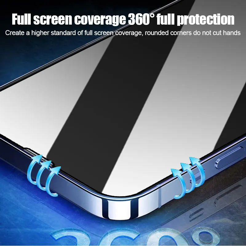 5Pcs Protective Film For iPhone 16 Plus 15 Pro Max 14 Tempered Glass Screen Protector 13 Pro 12 11 Privacy Glass Smartphone