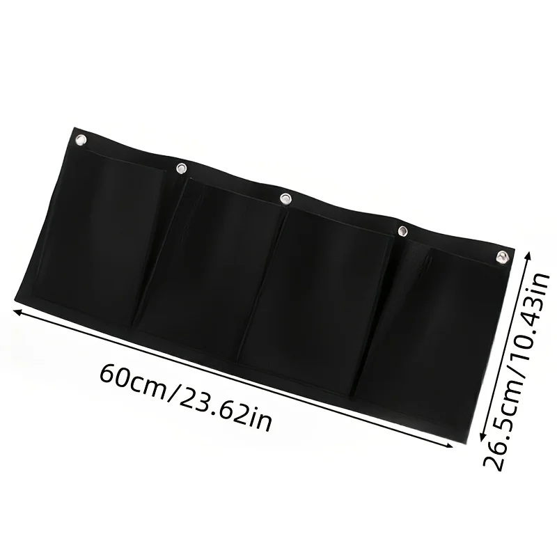 Black Felt Plant Grow Bag, Wall-Mounted Flower Growing Bag for 8 Scenarios, Non-Woven Fabric Wall Greening Felt Planting Bag gallery 3