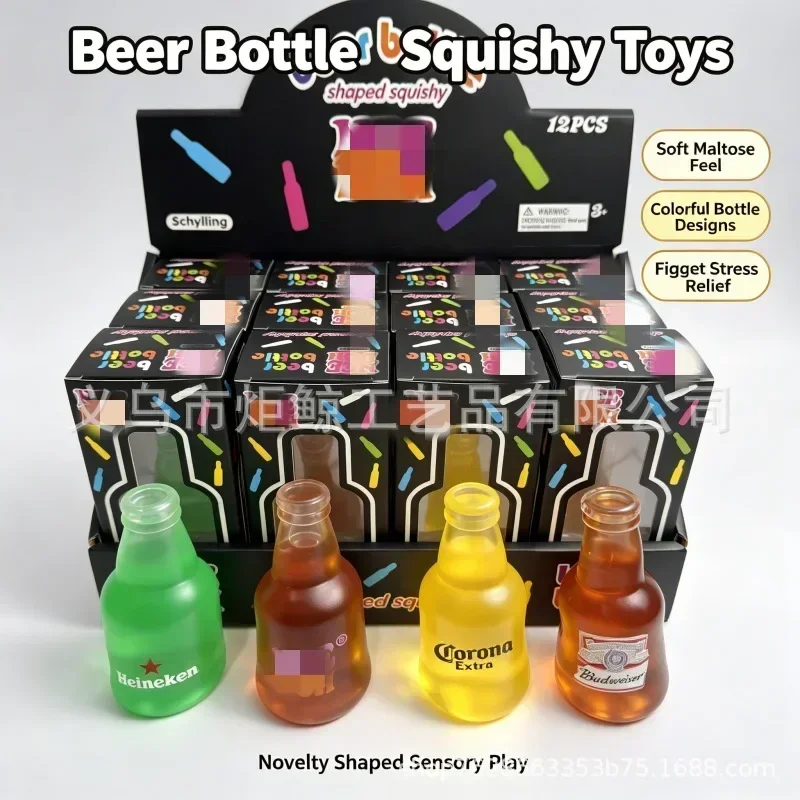 Squishy Stress Relief Toy Slow Rising Maltose Beer Bottle Needoh Fidget Office Decompression
