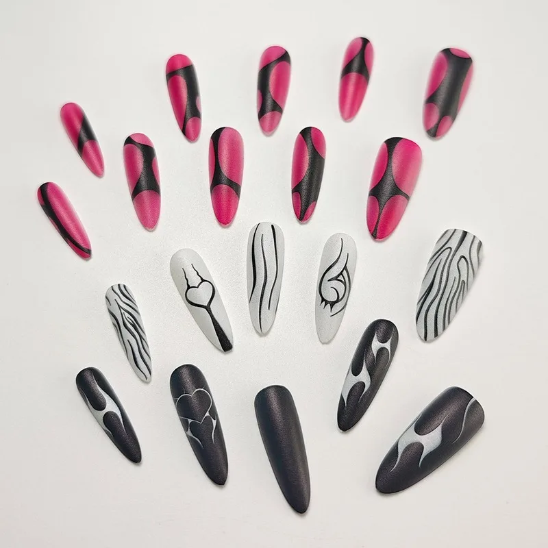 Lange Stiletto-Nägel, weiß bis rosa, Farbverlauf, glänzendes Chrompuder, Perle, Halo, Champagner, Schimmer, Alltagskleidung