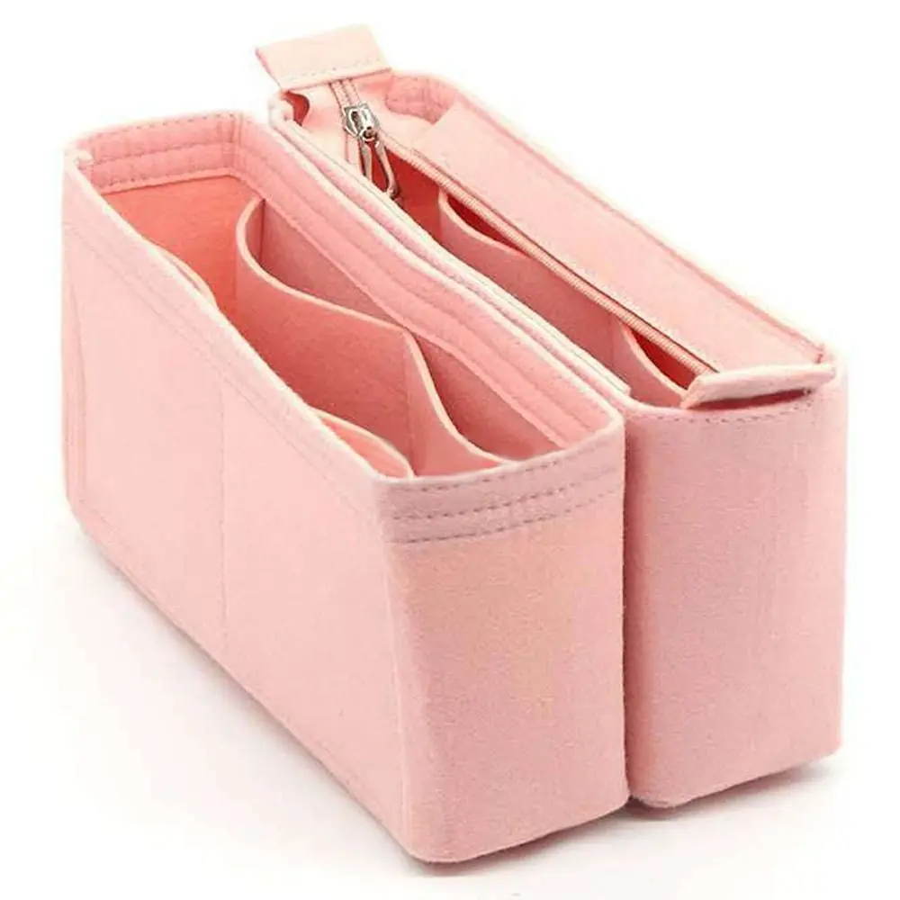 Bolsa de viaje confidencial, bolso interior, inserto de fieltro, forro de monedero