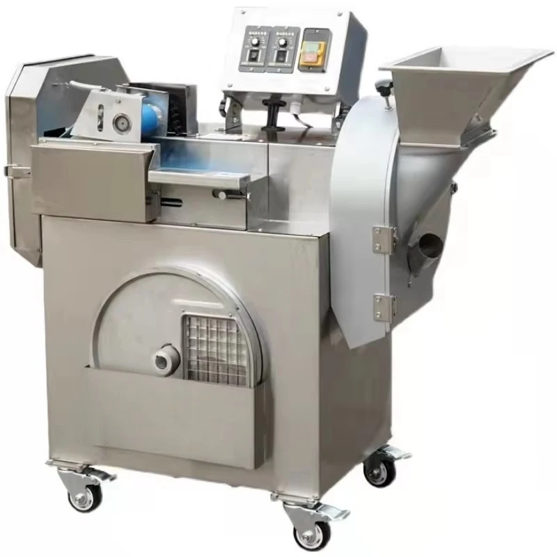 

Промышленная двухголовочная машина для нарезки овощей с регулируемой скоростью: лука, чеснока, лука-порея, сельдерея, китайской капусты