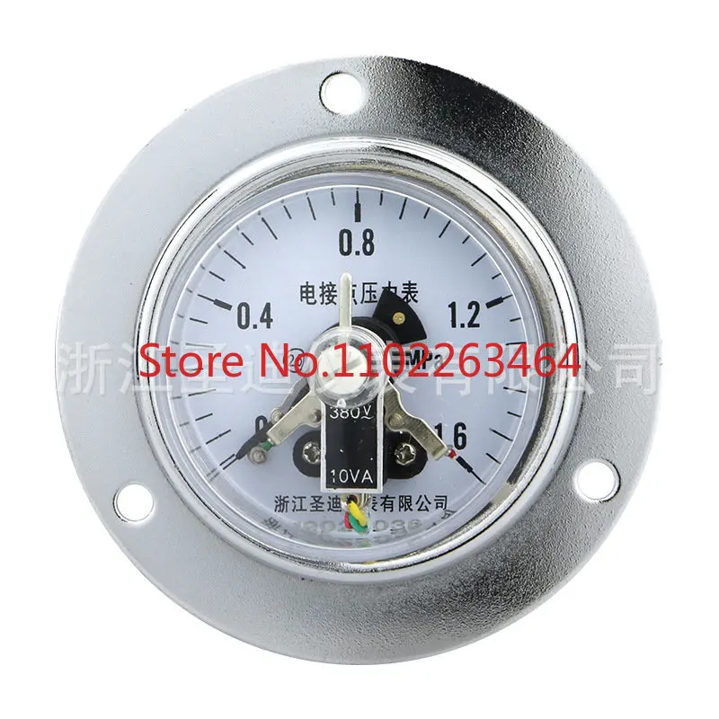 YX60ZT axial band edge electric contact pressure gauge magnetic assisted axial pressure gauge