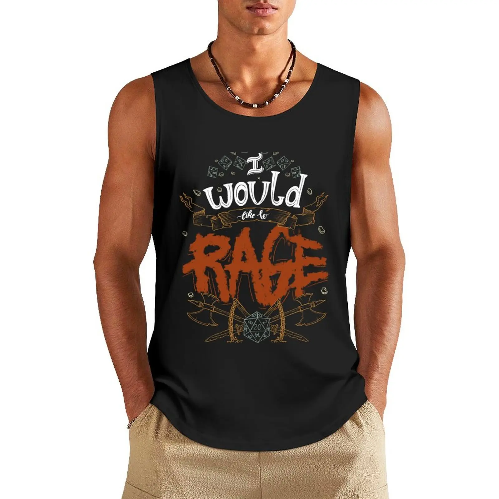 

I Would Like to RAGE Barbarian Tank Top t-shirt for man t-shirt gym man Men's fitness t-shirt gym for men