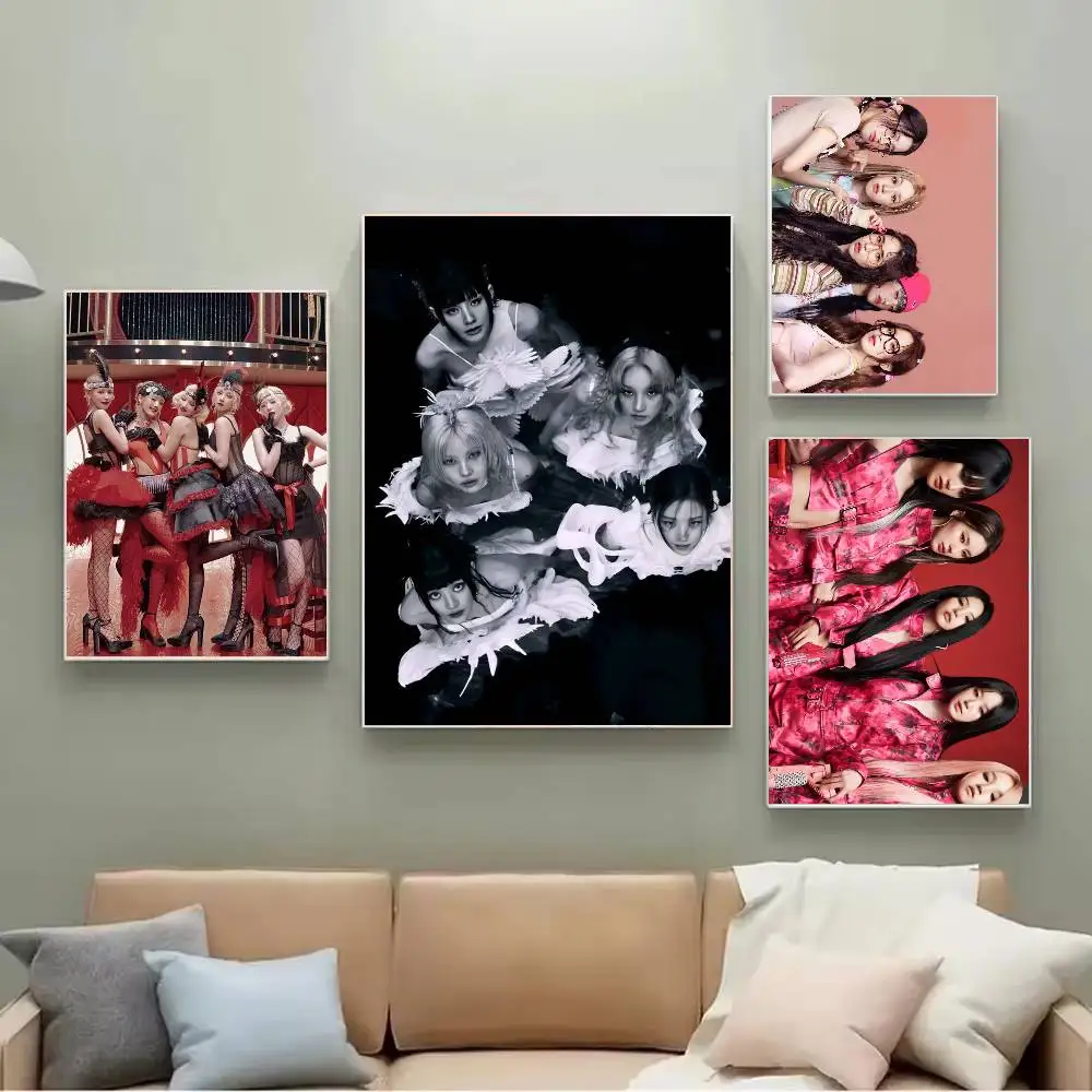 1 قطعة Kpop المغني G-Gidle المشارك ذاتية اللصق الفن ورق مقاوم للماء ملصق مقهى بار غرفة جدار ديكور #3