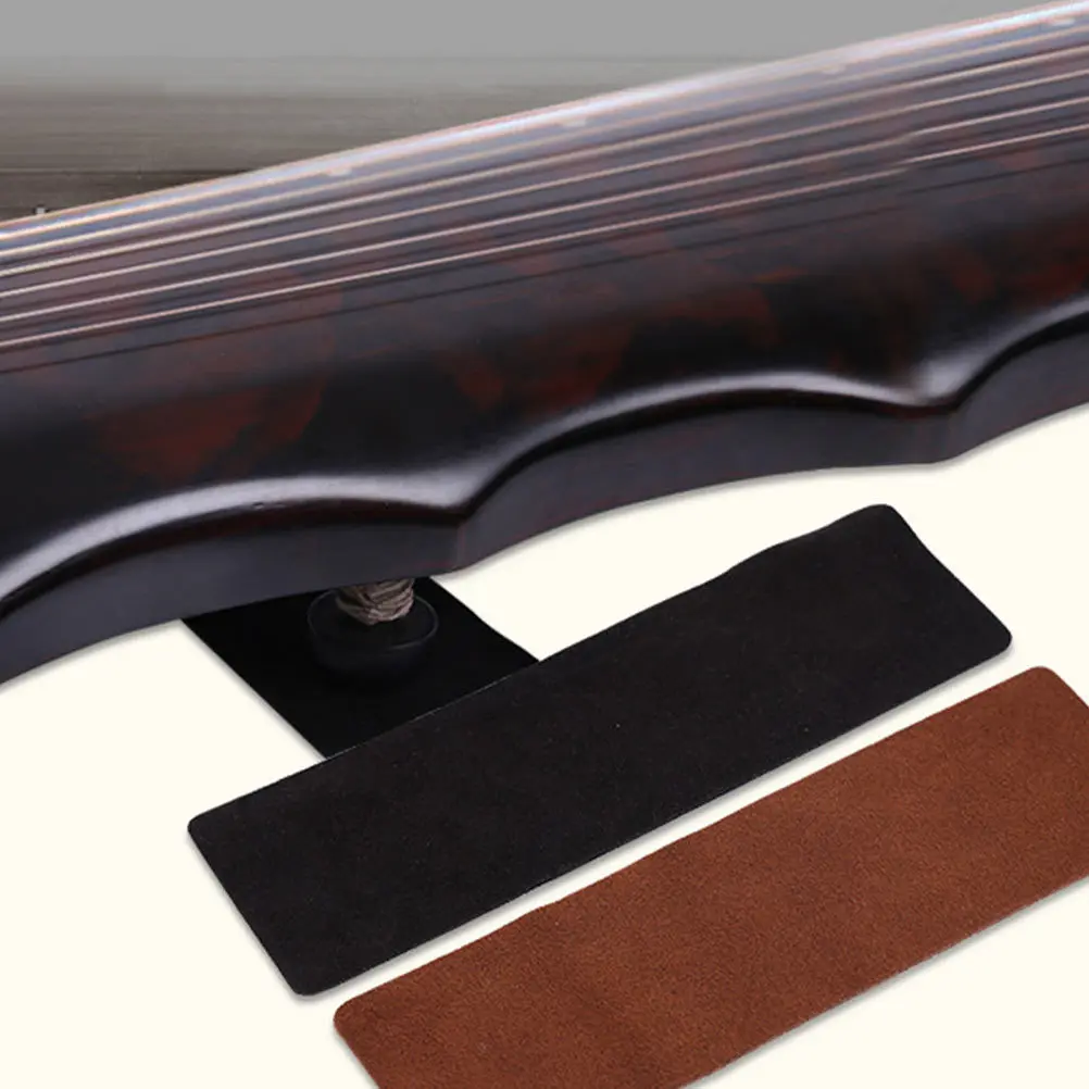 

2Pcs Non-Slip Guqin Mats High-Quality Cowhide Durable Antiskid Floor Protector Practical Instrument Accessory Guqin Mat