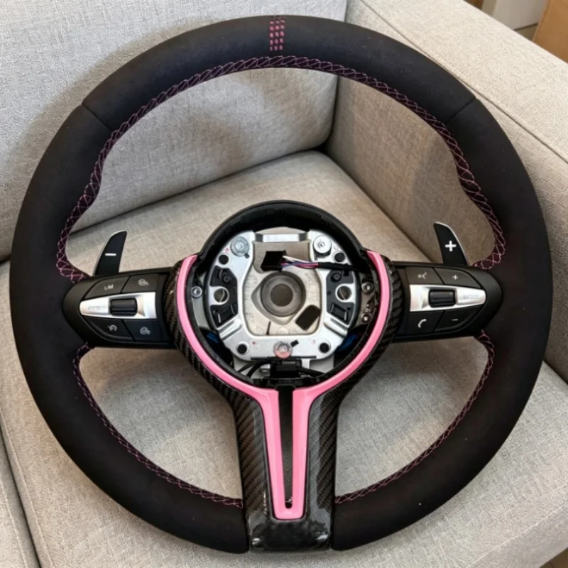 High-End Custom Suede M Sport Steering Wheel For BMW F25 F30 F31 F32 F36 M3 F80 M4 F82 F01 F10 F15 F16 F20 F22 F85 F90 X5 X6