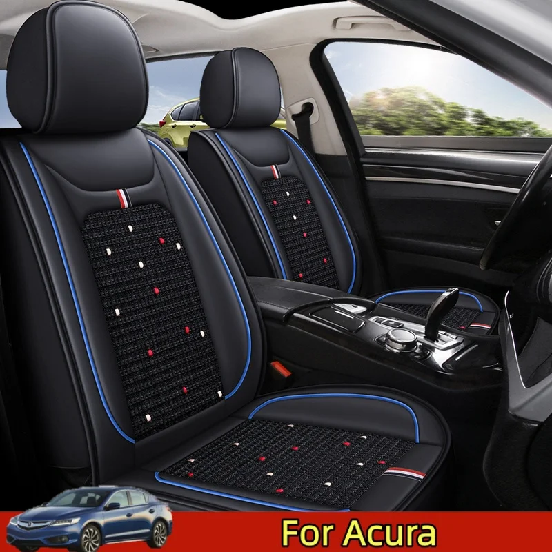 

Чехол на автомобильное сиденье Acura с дышащей искусственной кожей из ледяного шелка, защитный чехол на автомобильное сиденье на все сезоны
