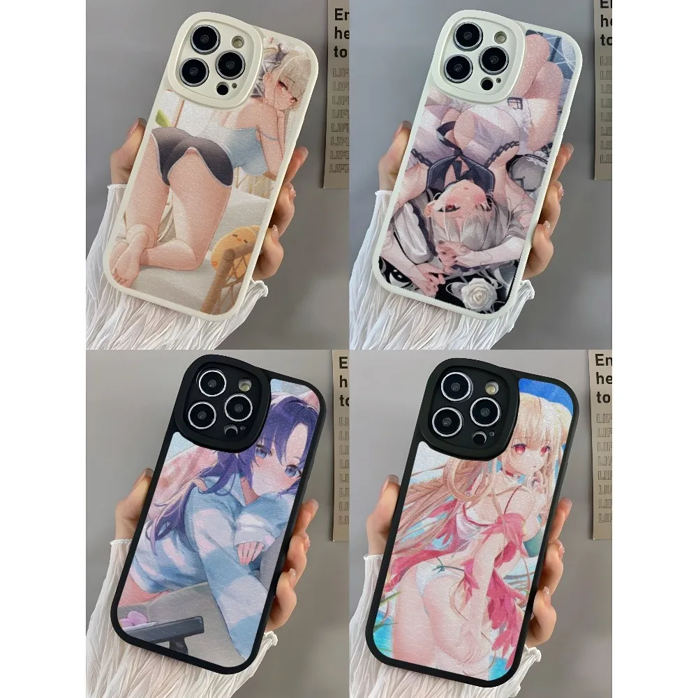 anime G-girl Phone Case Phone Case Lambskin For Iphone 14 Pro Max 11 13 12 Mini X Xr Xs 8 6 7 Puls Se Luxury Mobile Cover