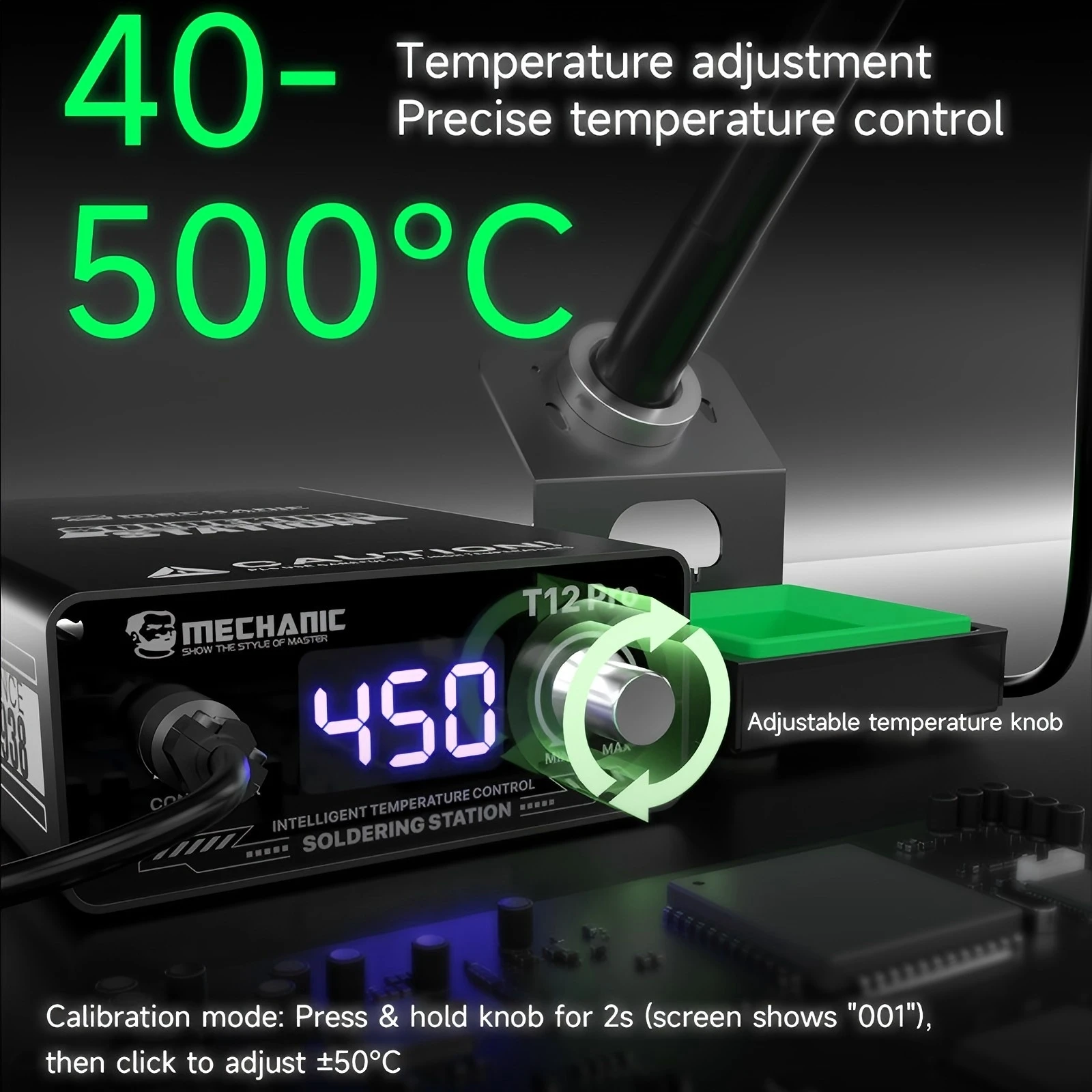 MECHANIC T12 Pro 75W Digital Display Soldering Station Intelligent Temperature Control Auto Sensing Fast Heating Welding Station