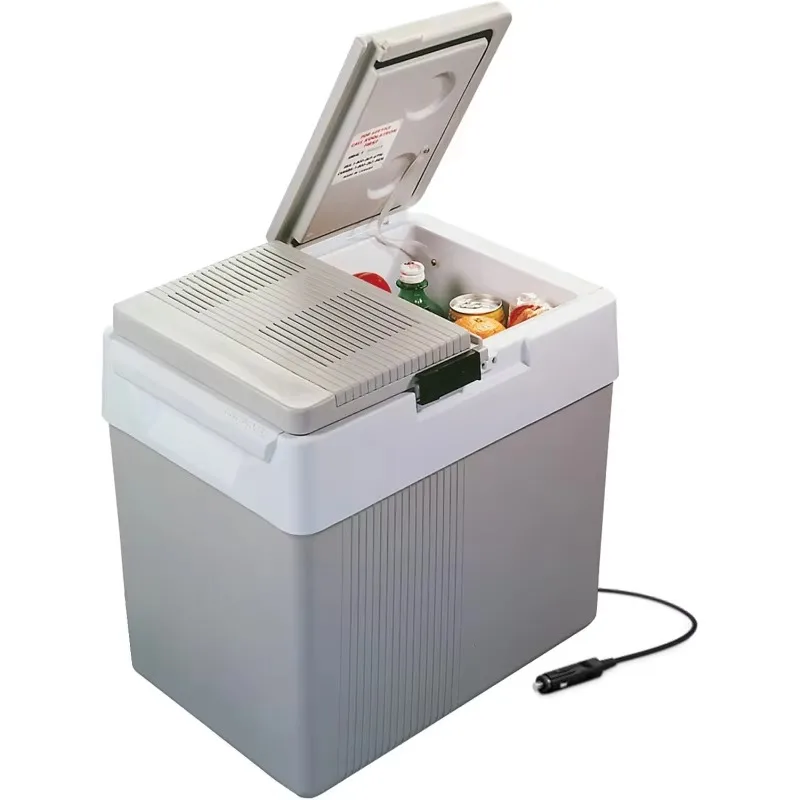 مبرد محمول كولاترون 33 لتر - مبرد غداء كهربائي للسيارة والتخييم والسفر وثلاجة معزولة ذات جوانب صلبة 12 فولت