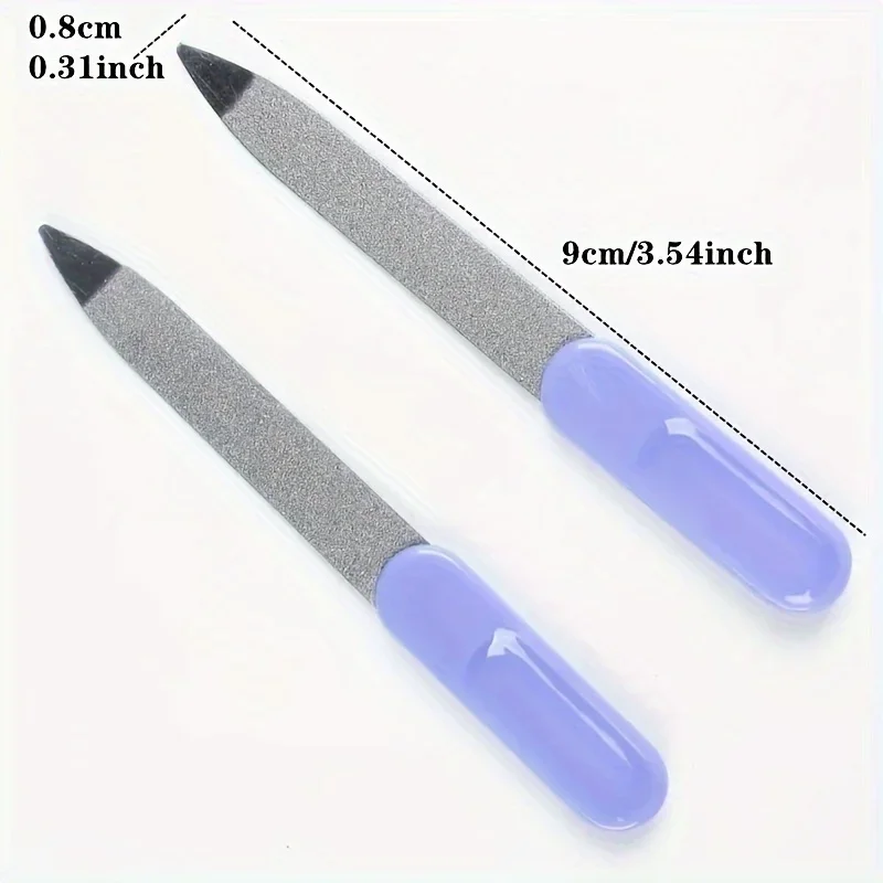 Stainless Steel Nail File Without Fragrance, Double-sided Sandblasting Treatment, Nail Trimming and Polishing Tool Set