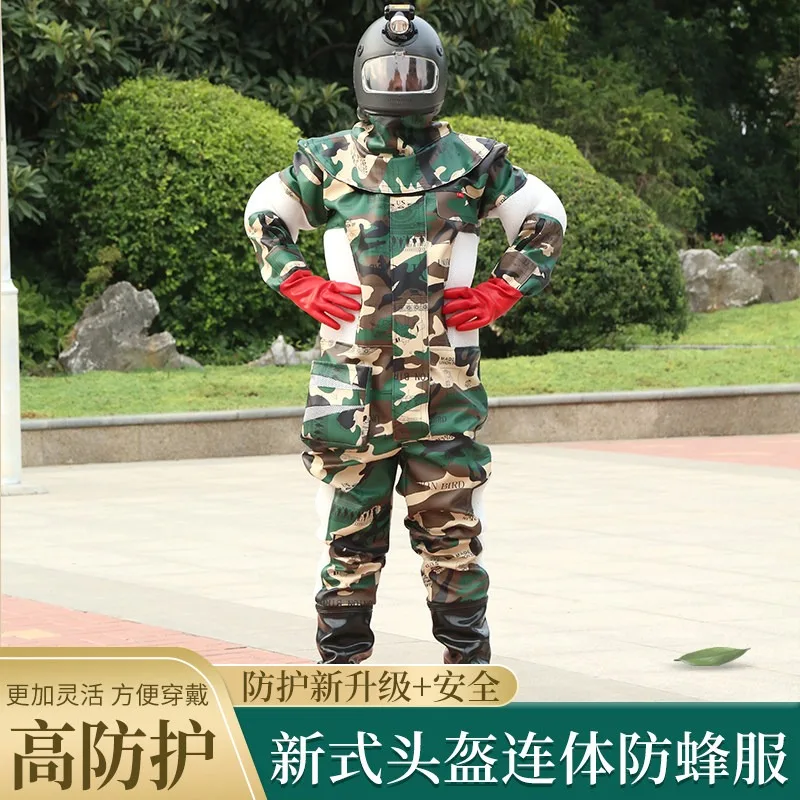 One-piece Thickened Wasp Suit, Full Set Anti-sting Protective Suit with Fan for Hornet Hunting