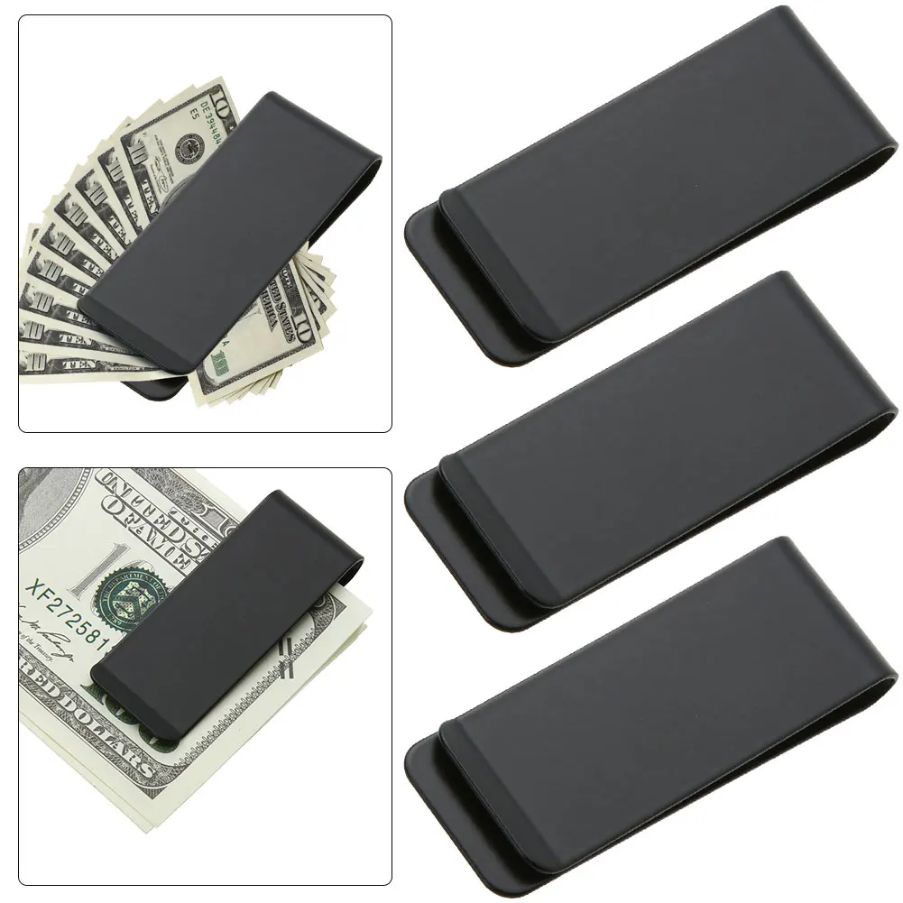 

3-10 шт. Ретро-зажим для денег из нержавеющей стали, металлический зажим для купюр, держатель для удостоверений личности, кредитных и визитных карт, мини-кошелек