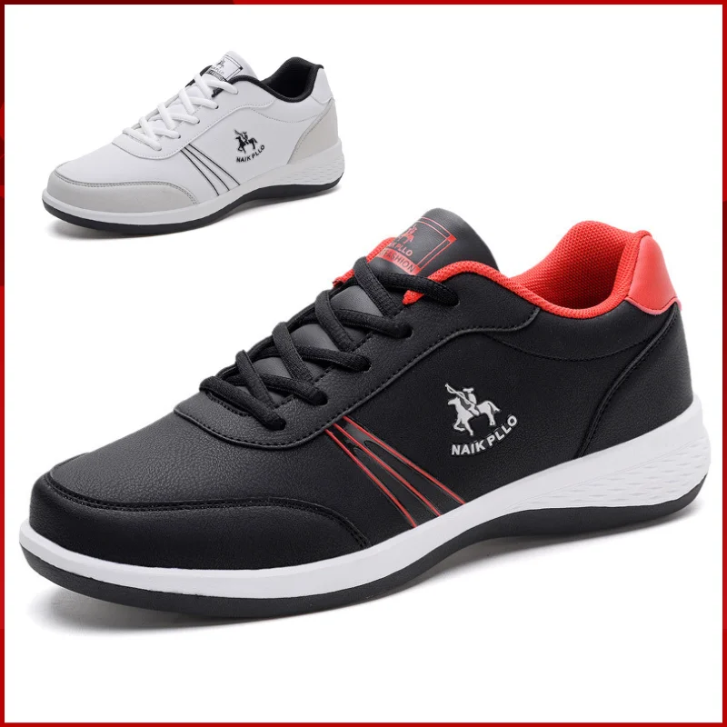 

2024 Lace Men's Sports Leisure Board Shoes Size 38-45 Business Affairs Casual Walking Shoes Breathable Golf Shoes Light