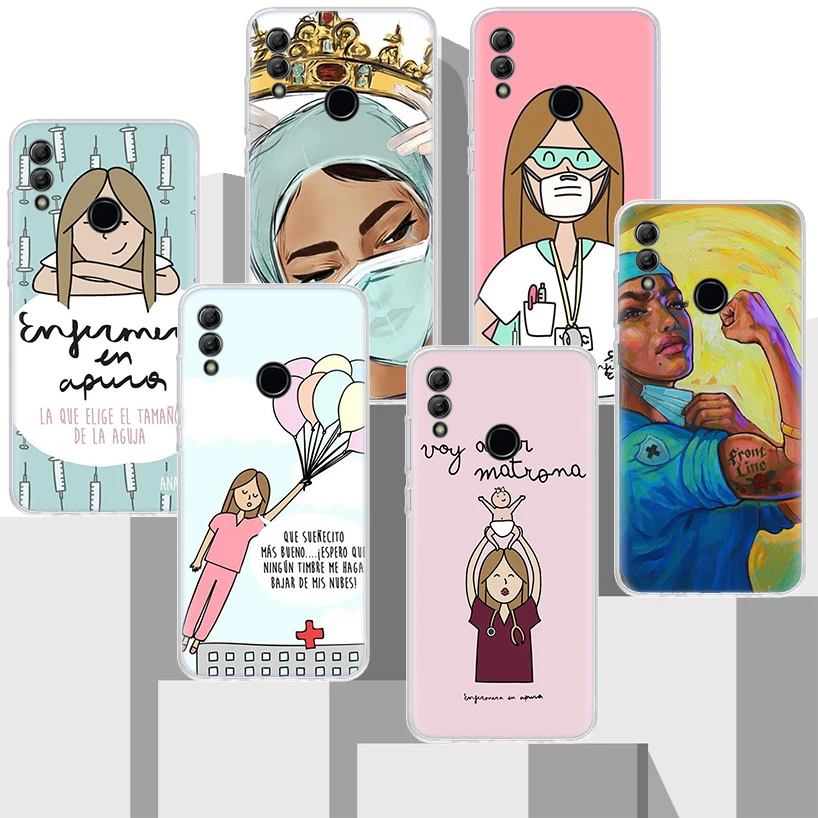 Funny Medicine Nurse Doctor Soft Silicone Phone Case For Huawei Honor 10 Lite 9 8A 8X 8S 9X Pro Y5 Y6 Y7 Y9S P Smart Z 2019 1020