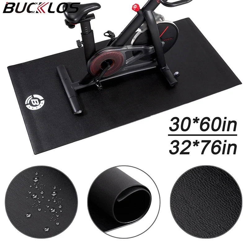 BUCKLOS Bike Riding Mat Indoor Cycling Training Mats Waterproof Universal Yoga Mat Fitness Exercise Treadmill Floor Protector