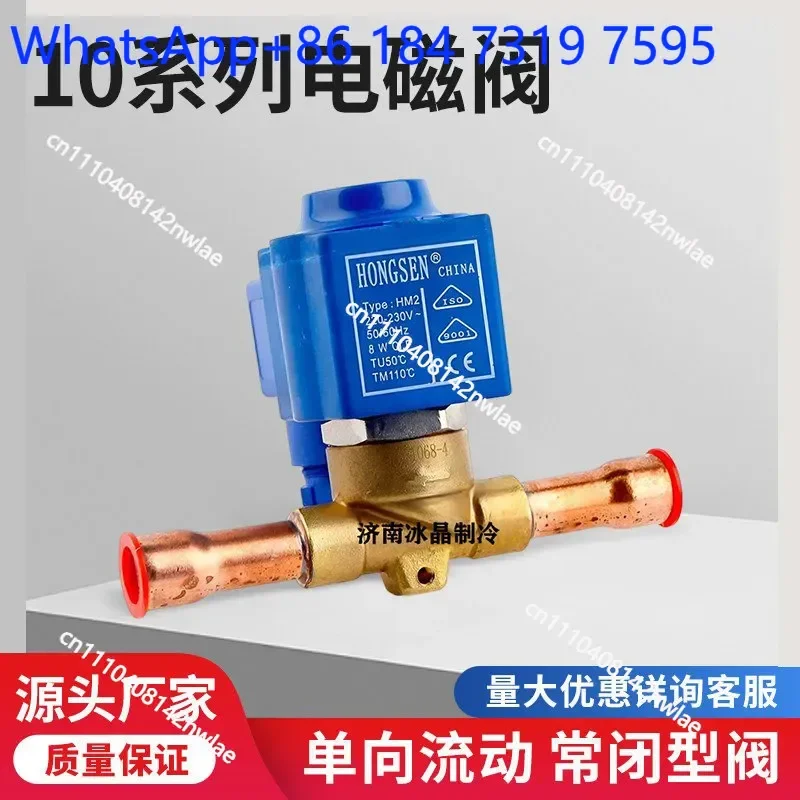 10 Series Solenoid Valve for Cold Storage Central Air Conditioner HM2 Coil Two Way Thread Welding Port