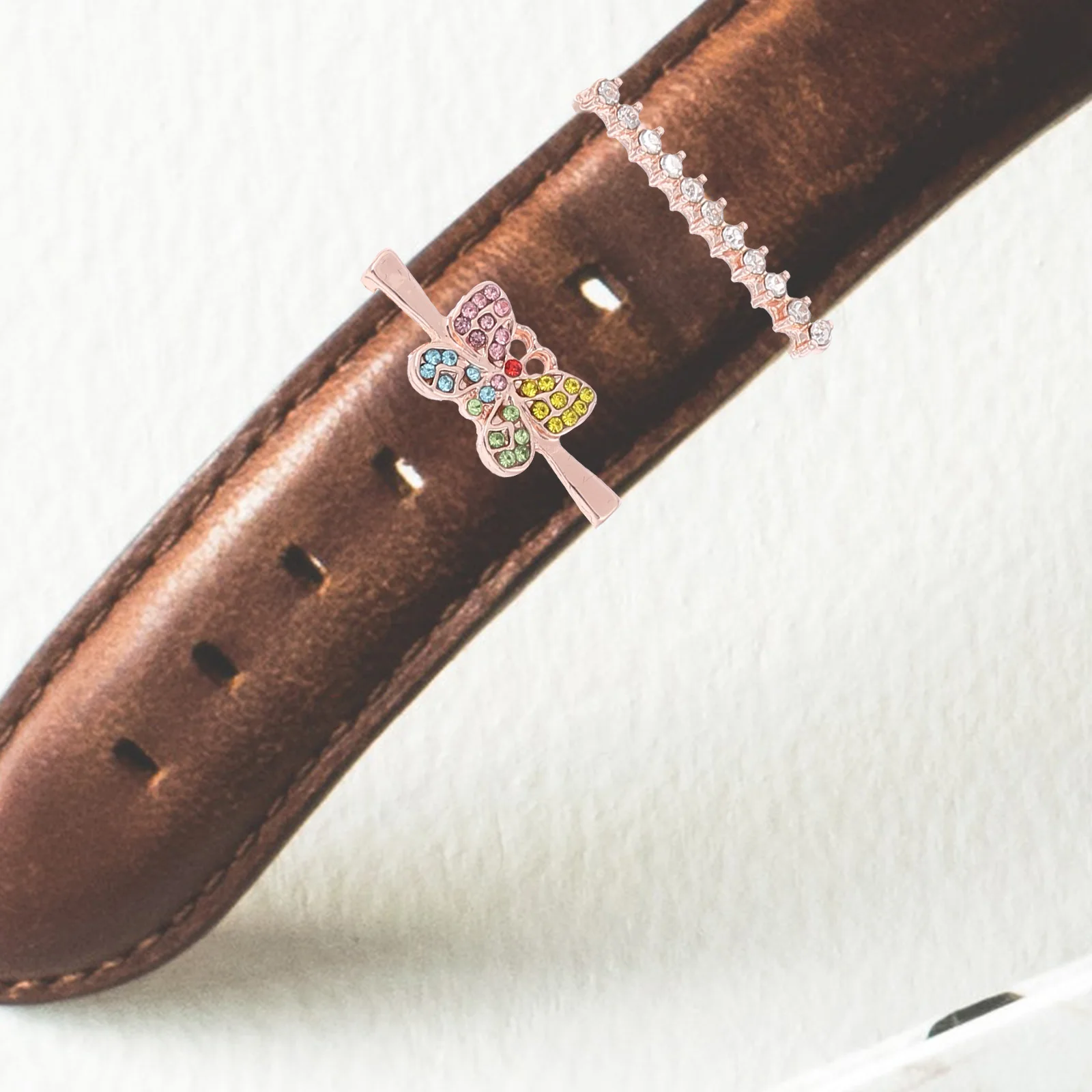 

4Pcs Watch Band Charm Metal Decorative Ring Durable Bling Watch Strap Decoration Watchband Charm Watchband Decorative Ring