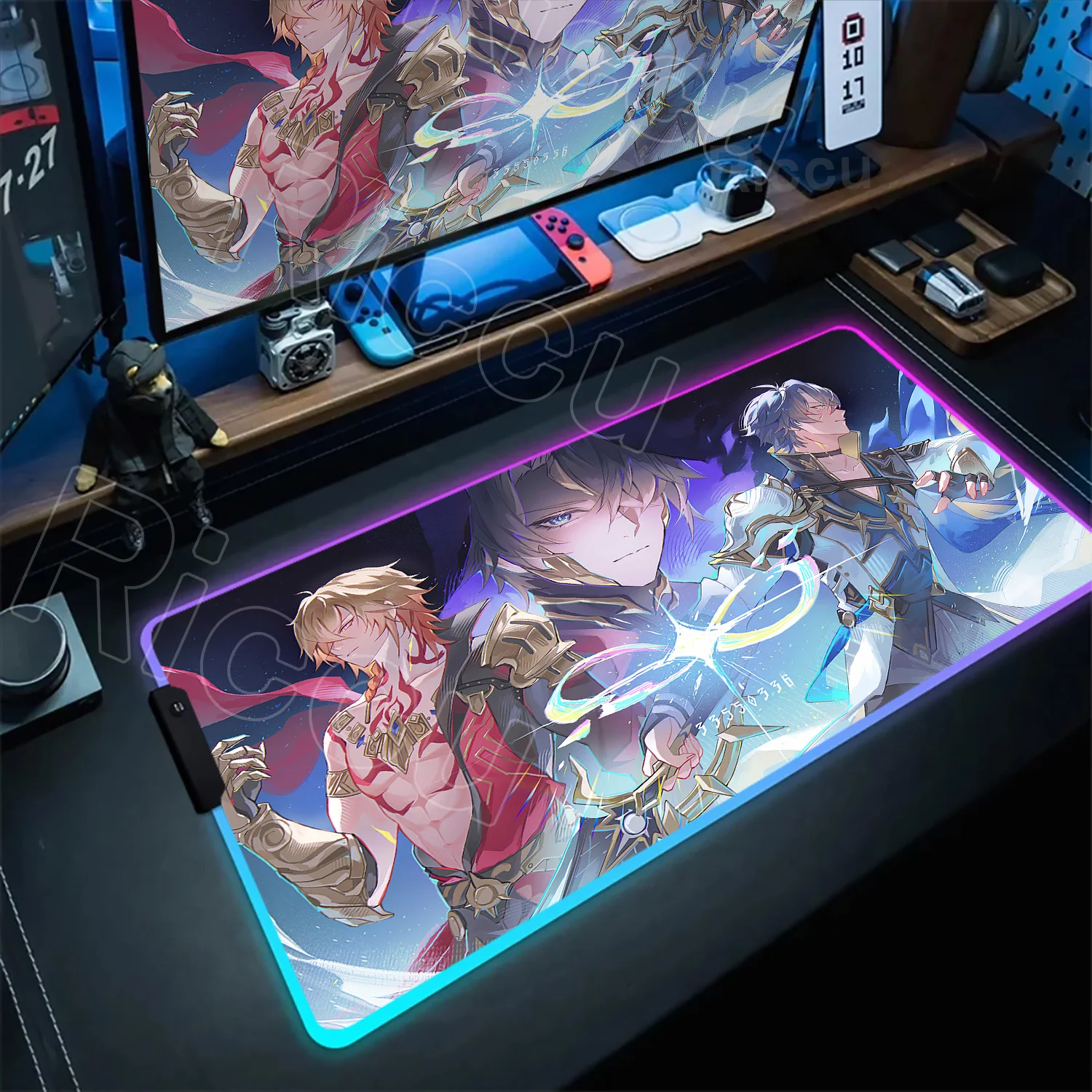 

HD Printing Honkai Star Rai Mouse Pad Cerydra Phainon Hysilens RGB Mousepad XXL Game Laptop Pc Computer Anime Keyboard Desk Mats