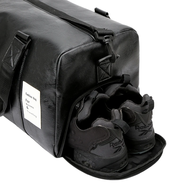 Large Capacity Waterproof Gym Duffel Bag with Wet/Dry Compartments, Black Travel & SportsBagwith AdjustableShoulderStrap, GymBag - view 4