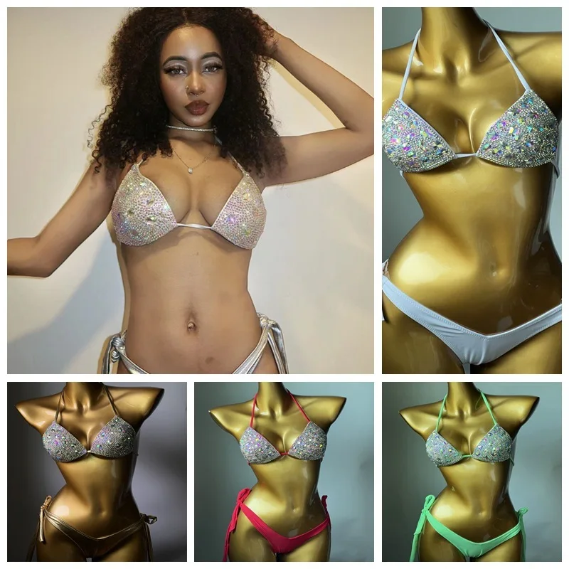 

2022 Diamond Studded Swimsuit New Nightclub Clothing High End Bikini
